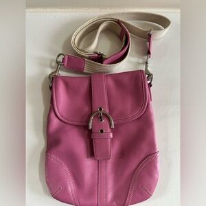 Coach Pink Leather Crossbody Bag